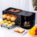3-in-1 Breakfast Machine - Brew Coffee, Heat Milk & Bake