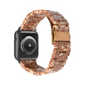 For Appleiwatch Watch Band New Import Butterfly Buckle 78 Third Gen 3 Bead Clear Apple Resin Band