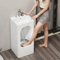 Liangle pedestal basin double-hole washstand basin ceramic household mop pool washstand basin one-piece hand wash basin