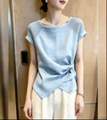 Summer Fashion Slimming Patchwork Twist Top