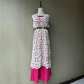 Women's Summer Bohemian Vacation Crochet Sleeveless Hollow-Out Loose Crochet Dress + - Blue (Single)