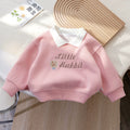 Girls' Flower Embroidered Hoodie - Spring/Fall