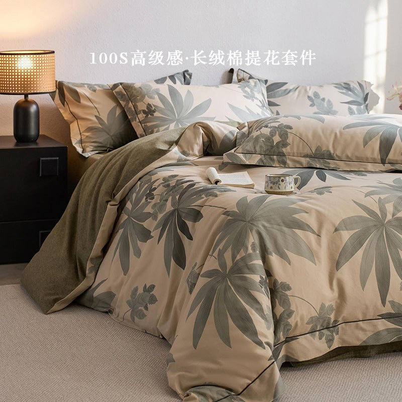 Beauty Orchid Brushed Cotton 4-Piece Bedding Set - view 5