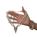 Sophie Miss French Retro Sparkle Zircon Pearl Necklace Evening Gown Accessory Clavicle Chain Women Design Detail Niche