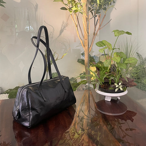 新款碧绿包包女复古高级感真皮大容量腋下包单肩包通勤托特高级感