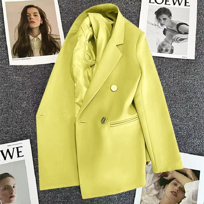 Women's Fall Korean Elegant Waist-Tie Blazer 2026 - Coral