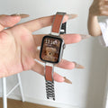 Fits Apple watchs11 Watch Band Niche New s10s9 Watch Chain Women Metal Leather Trim Premium