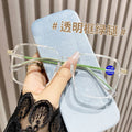Reading Glasses Women Anti-Blue Influencer Fashionable Trendy Style Presbyopia Glasses Frame Big Frame Square HD Old Vision Old Light Glasses