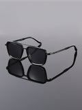 Metal Big Frame Men Sunglasses UV-Proof 2026 New Western Fashionable Trendy Photoshoot Sunshade Sunglasses