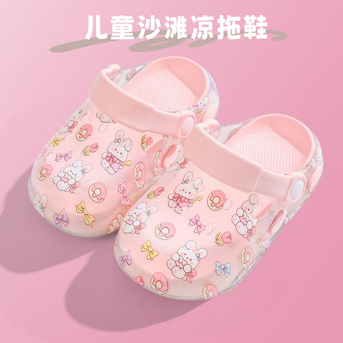 儿童洞洞鞋女童夏季防滑软底外穿卡通可爱婴幼童沙滩凉拖鞋男童