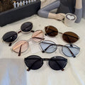 Sunglasses Premium Fashionable UV-Proof Overseas Export Sunglasses Western Cat-Eye Personality Light Color Sunglasses