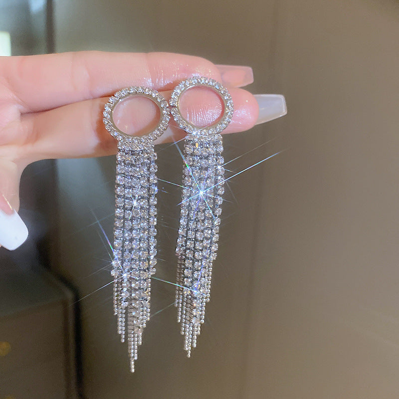 Rhinestone Heart and Flower Square Stud Earrings - view 4