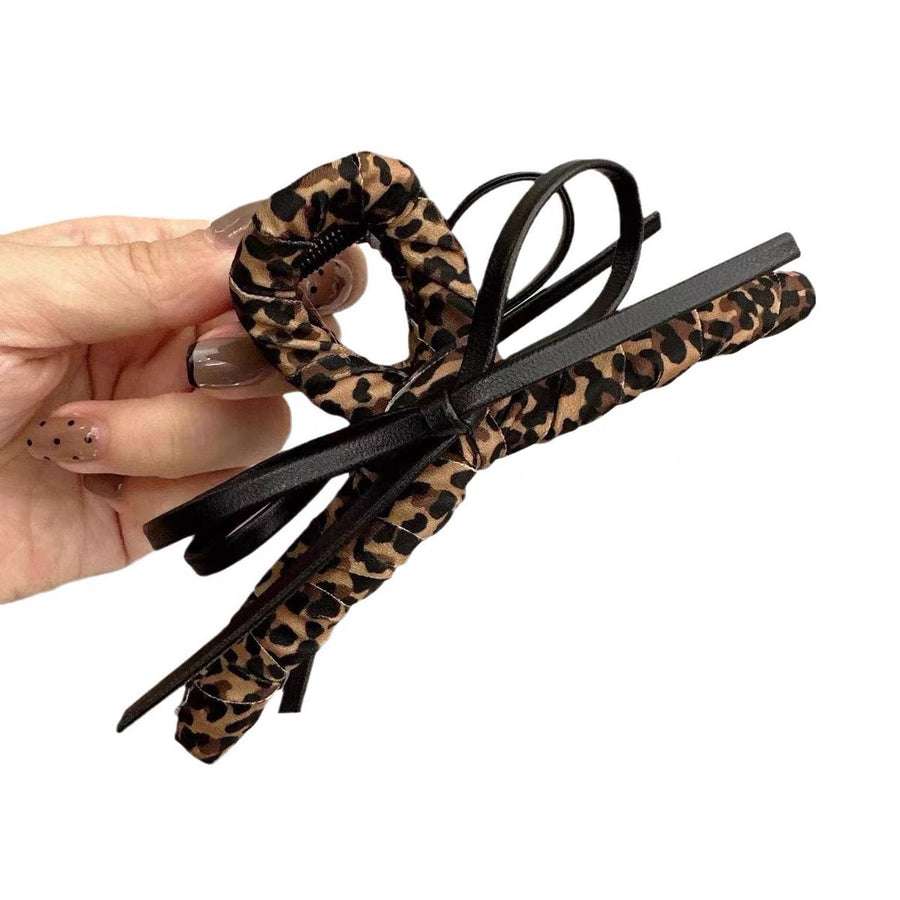 Vintage Leopard Print Hair Claw Clip - view 5