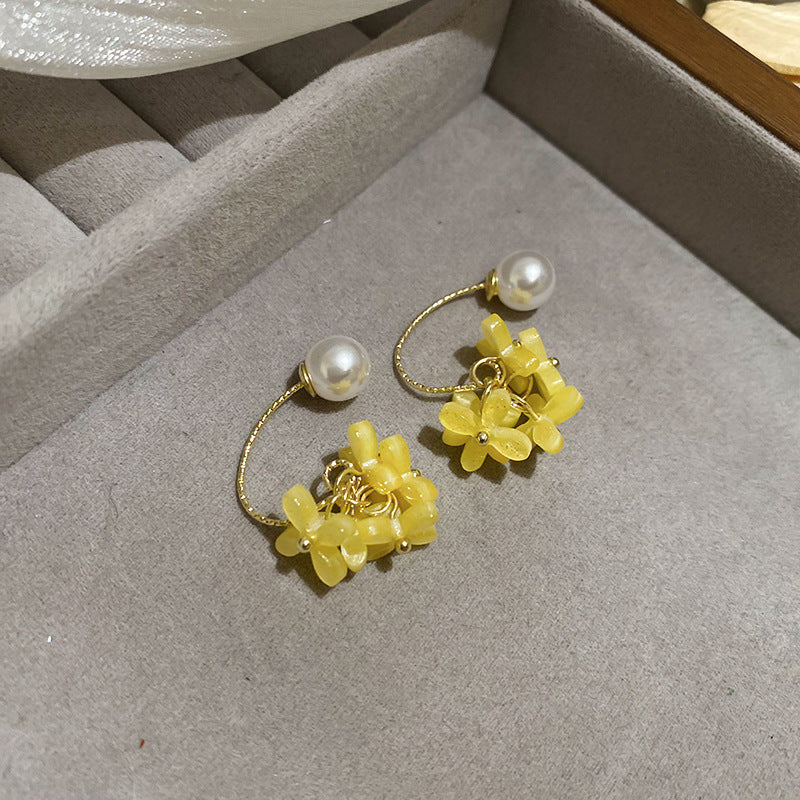 Floral Tassel Statement Earrings - view 9