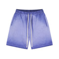 ARTIE Men's Summer Retro Washed Distressed Batik Faded Shorts