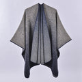 Women's Fall-Winter Ethnic Versatile Slit Plaid Shawl + Cape 2026 - Red