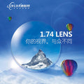 Kennette Lens Resin 1.74 High Prescription Astigmatism Ultra Thin Anti-Blue Super Dispatch Water Pair Non Curve Side With Glasses