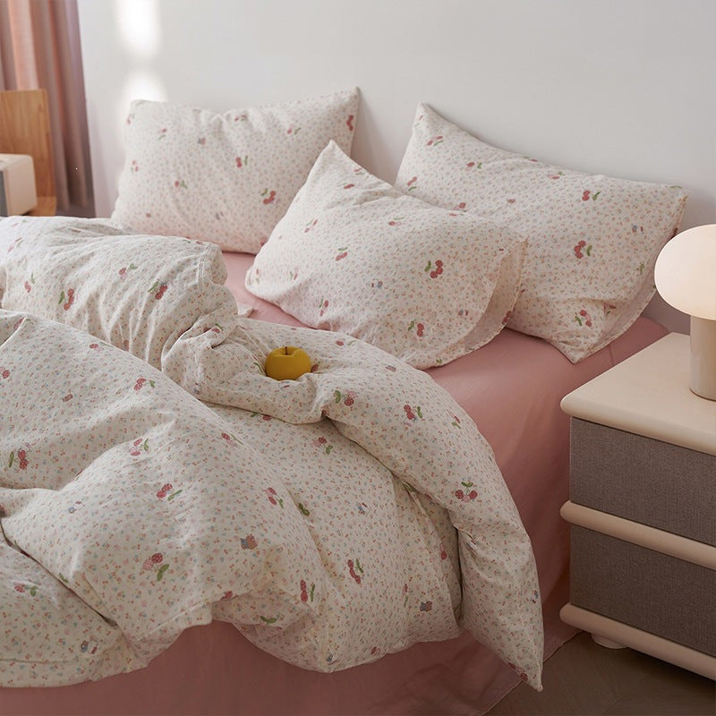 Spring Rose Double-Layer Baby Gauze Cotton 4-Piece Bedding Set - view 3