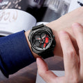 New Square Mens Watch Wheel Hub Rotation Motion Quartz Watch Overseas Hot Sale Fashionable Silicone Band Sports Waterproof Watch