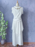 Women's Summer Ethnic Sleeveless Asymmetric Fringe Skirt + Top Set 2026 - C25359