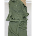 Spring Wide Leg Pants + Shirt 2-Piece Set