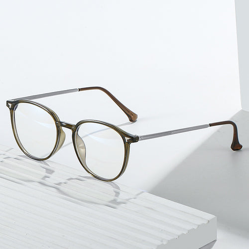 RedNote Style of Blue-Light Glasses ins Breeze With Rx Glasses Frame Trendy Oval Round Photochromic Plano