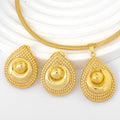 Overseas Africa Bride Jewelry Party Breeze Polka Dot Teardrop Bangle Earrings Necklace Statement Set Women