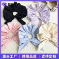 Gem Li Custom Elegant Solid Bow Large Cord Hair Tie Simple Premium Solid Versatile Bun Head Flower Hair Accessory