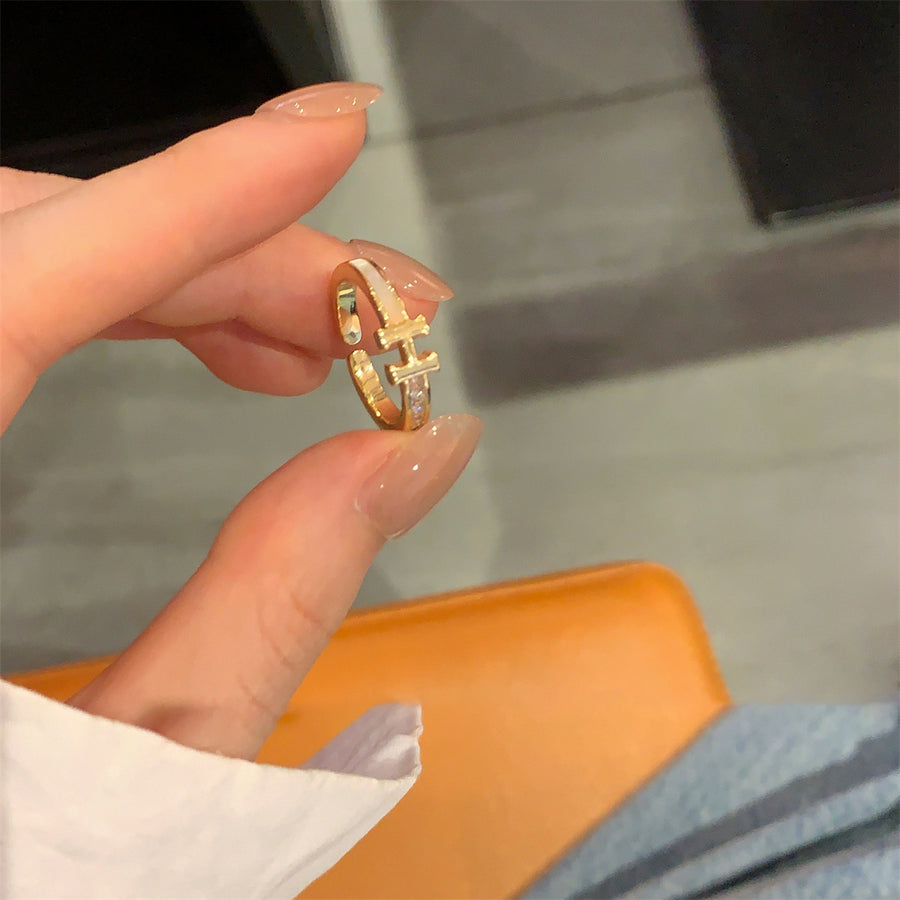 Korean Zircon Open Band Ring - view 7