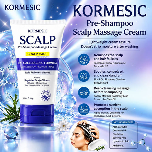跨境KORMESIC洗发前头皮按摩剂Scalp massage agent头皮护理厂家