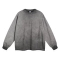 Fall/Winter Pure Cotton 275G Dirty Dye Distressed Frayed Edge T-Shirt