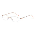 Photochromic Prescription Glasses Ultra-Light Rimless Anti-Blue Plano Ultra-Light Fashionable Overseas Premium Influencer Prescription Sunglasses