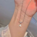 New Fashionable Design Detail Accessory Korean Style Simple Exquisite Rhinestone Sparkle Glossy Clavicle Chain French Light Luxury Necklace