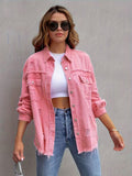 Women's Long Sleeve Mid-Length Long Jacket 2026 | Trendy Jacket - Violet