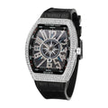 PINTIME / Item Time Men Watch Export Wine Barrel Watch Simple Watch Belt Yacht Rhinestone Retro Quartz Watch