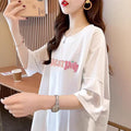 Cotton Short Sleeve T-Shirt - Casual Oversized Top for Young Women Girls