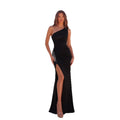 Women's One-Shoulder Embellished Mermaid Slim Fit Waist-Cinching Evening Gown...