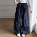 Girls' Bow Embroidered Cargo Wide-Leg Pants