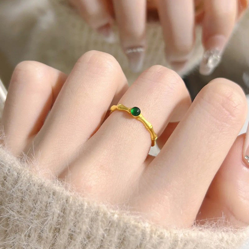 Korean Zircon Open Band Ring - view 11