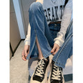 Girls' High-Rise Slim Slit Flared Jeans - 2026 Style