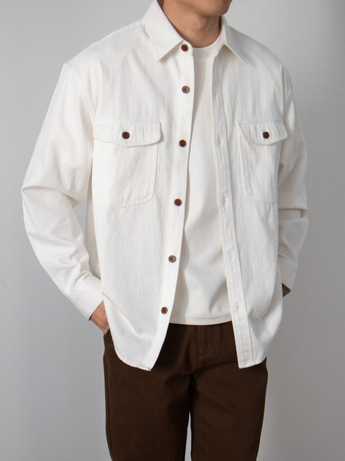 Nengmeng American Retro Double Pocket Work Shirt