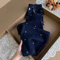 Retro Versatile Embroidered High Waist Loose Wide Leg Straight Leg Pants