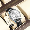 Swiss Brand New Leather Band Mens Watch Glow Pair Date Watch Live Export Bestseller Drop Ship