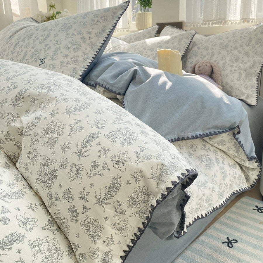 Summer Love Yellow Check Cotton 4-Piece Bedding Set - view 4