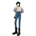 Women's High Waist Straight Slim Pencil Jeans