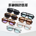 Premium Western Retro Asymmetric Street Snap Sunglasses American ins Breeze Unisex UV-Proof Round Face Sunglasses