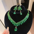 Brocade Colorful Wedding Banquet Imperial Breeze Full Diamond Wheat Ears Jewelry Set Wedding Banquet Luxury Necklace Light Luxury Niche Necklace