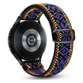 For 20 / 22mm Samsung Nylon Day Lettering Clasp Adjustable Smart Watch Band Huawei GT Single Row Band