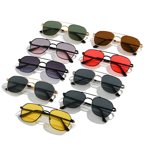 2022 New Sunglasses Export Influencer Style Personality Fashionable Glasses Men Metal Overseas Sunglasses Factory Wholesale