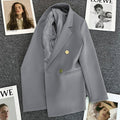 Women's Casual Fashion Petite Loose Jacket 2026 | Trendy Jacket - Black Pants
